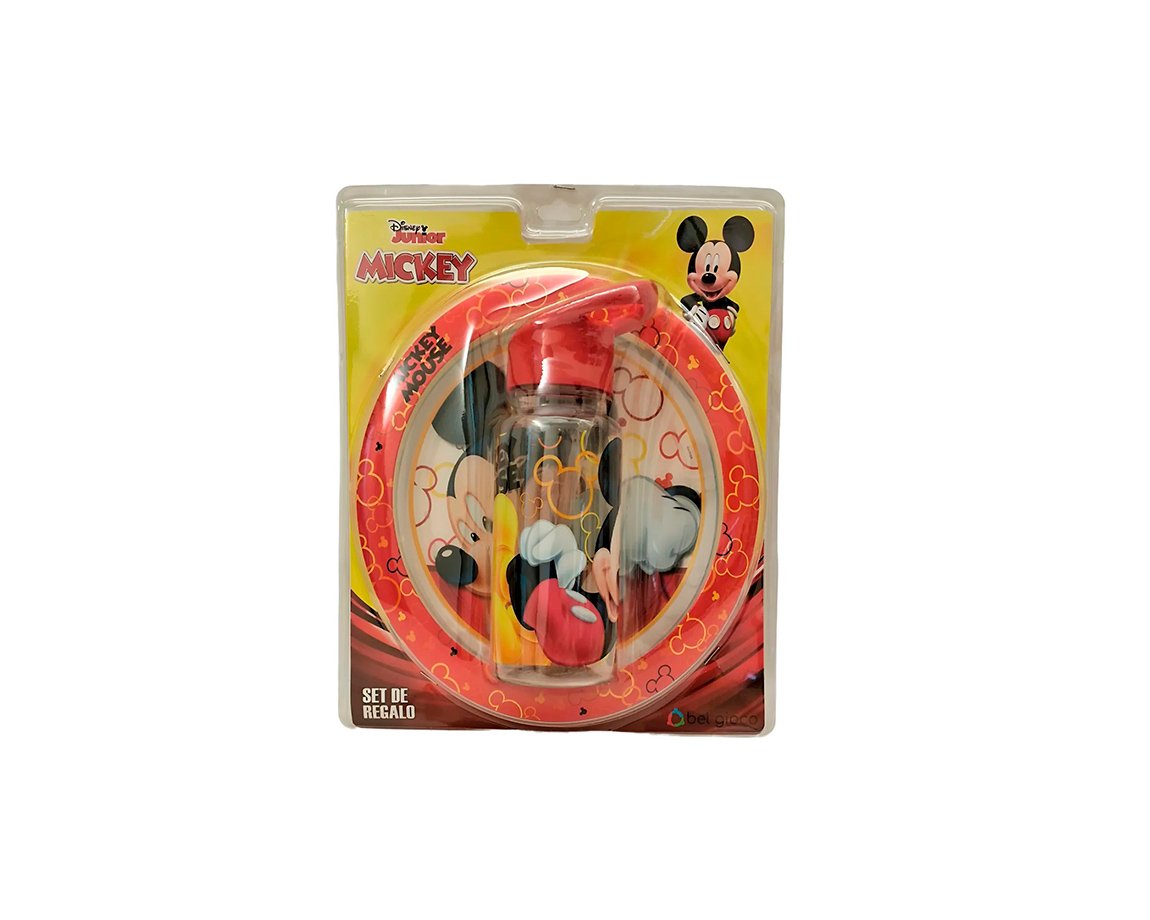 PLATO + BOTELLA STRAW TOP BEL GIOCO MICKEY