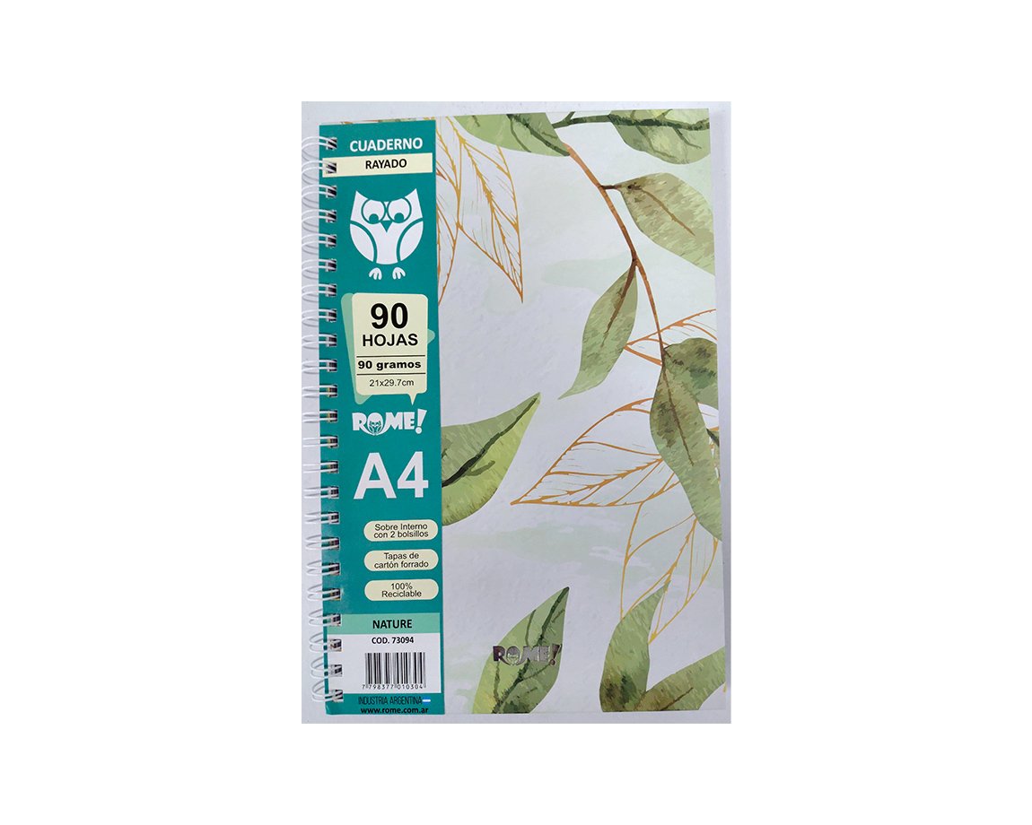 CUADERNO ROME 73094 A4 NATURE 90 HOJAS =