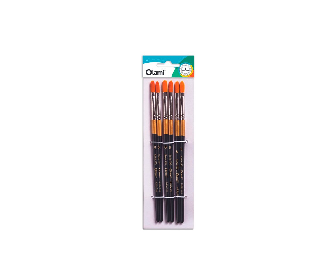 PINCEL OLAMI PI150 Nº8 x 6 U. LENGUA DE GATO