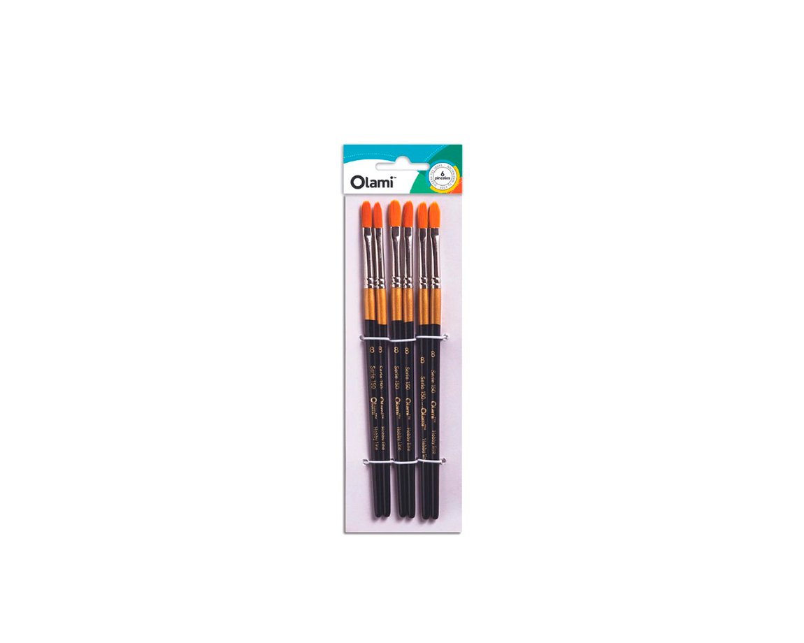 PINCEL OLAMI PI150 Nº10 x 6 U. LENGUA DE GATO