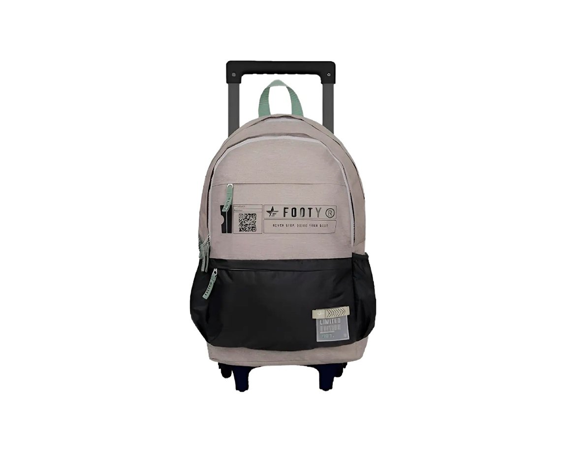 MOCHILAS FOOTY F5021 CARRO 18P BIG KIDS GRIS NEVER STOP
