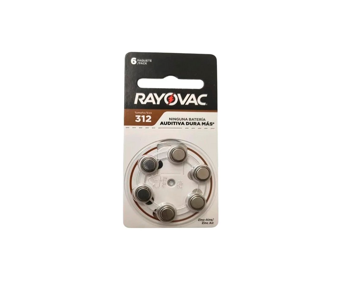 PILAS RAYOVAC AUDITIVA Nro 312 x 6 U.