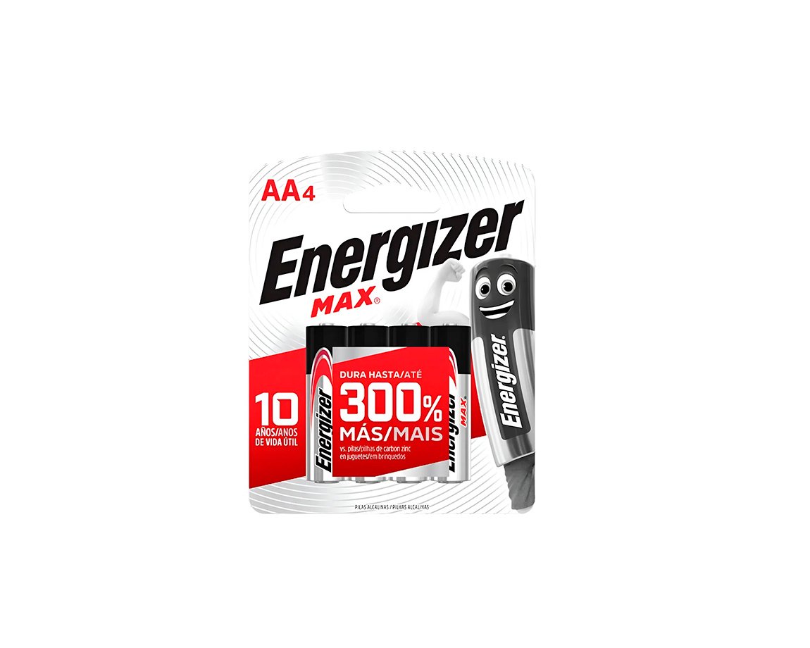 PILAS ENERGIZER AA ALCALINA E-91 BLISTER x 4 UNID.