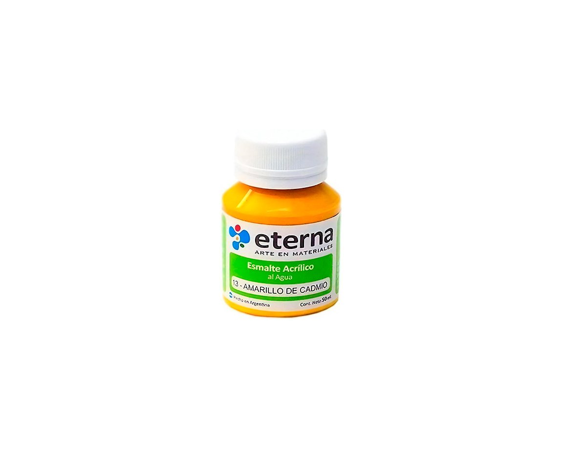 ESMALTE ETERNA AL AGUA x 50 ML   13 AMARILLO CADMIO