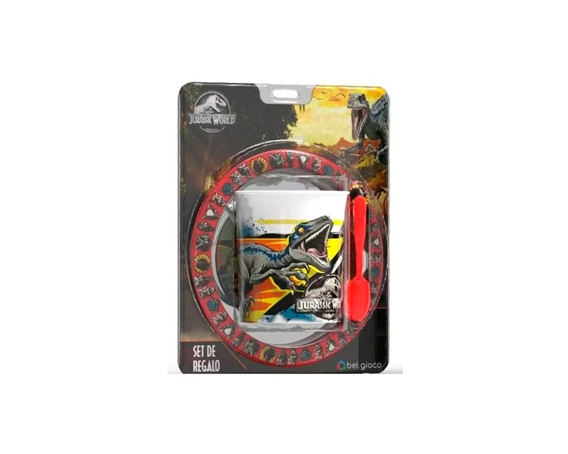 BOWL + TAZA BEL GIOCO JURASSIC BLISTER