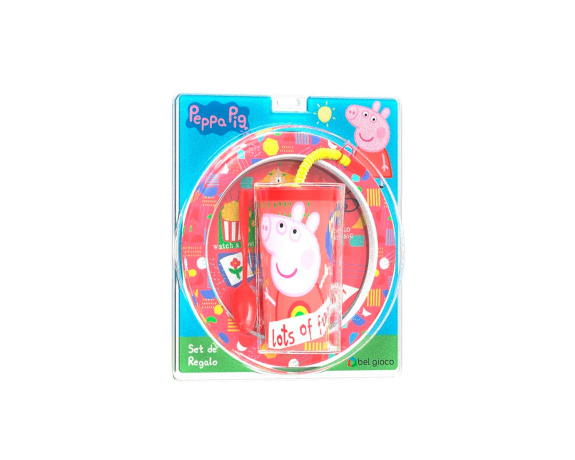 PLATO + VASO BEL GIOCO SPORT PEPPA PIG