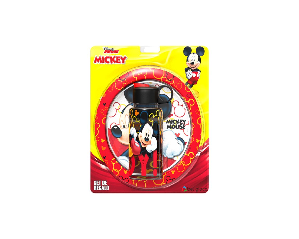 PLATO + BOTELLA FLIP TOP BEL GIOCO MICKEY