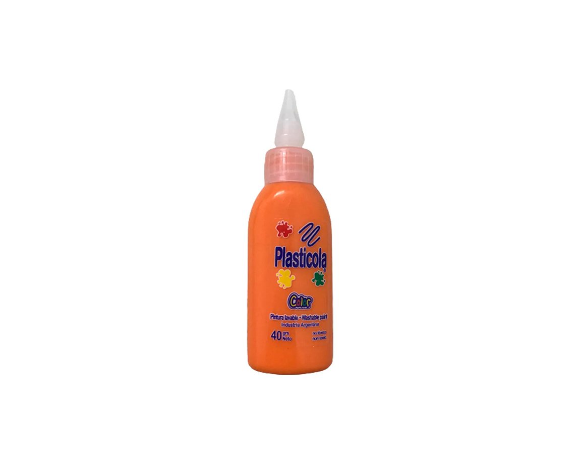 COLAS VINILICAS PLASTICOLA x35 G. COLOR NARANJA