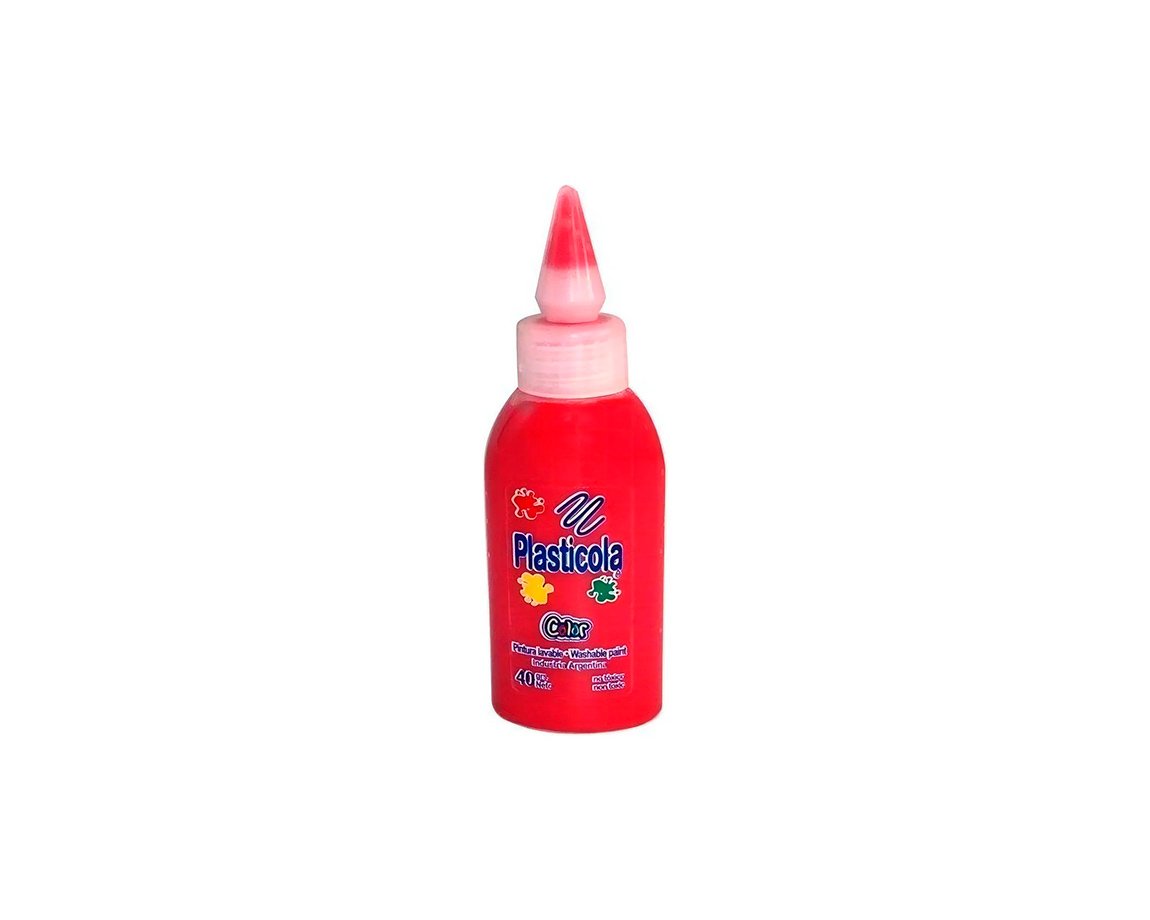 COLAS VINILICAS PLASTICOLA x35 G. COLOR ROJO
