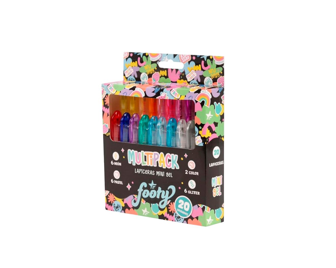 BOLIGRAFO FOOTY LIB352 GEL MINI x 20 COL
