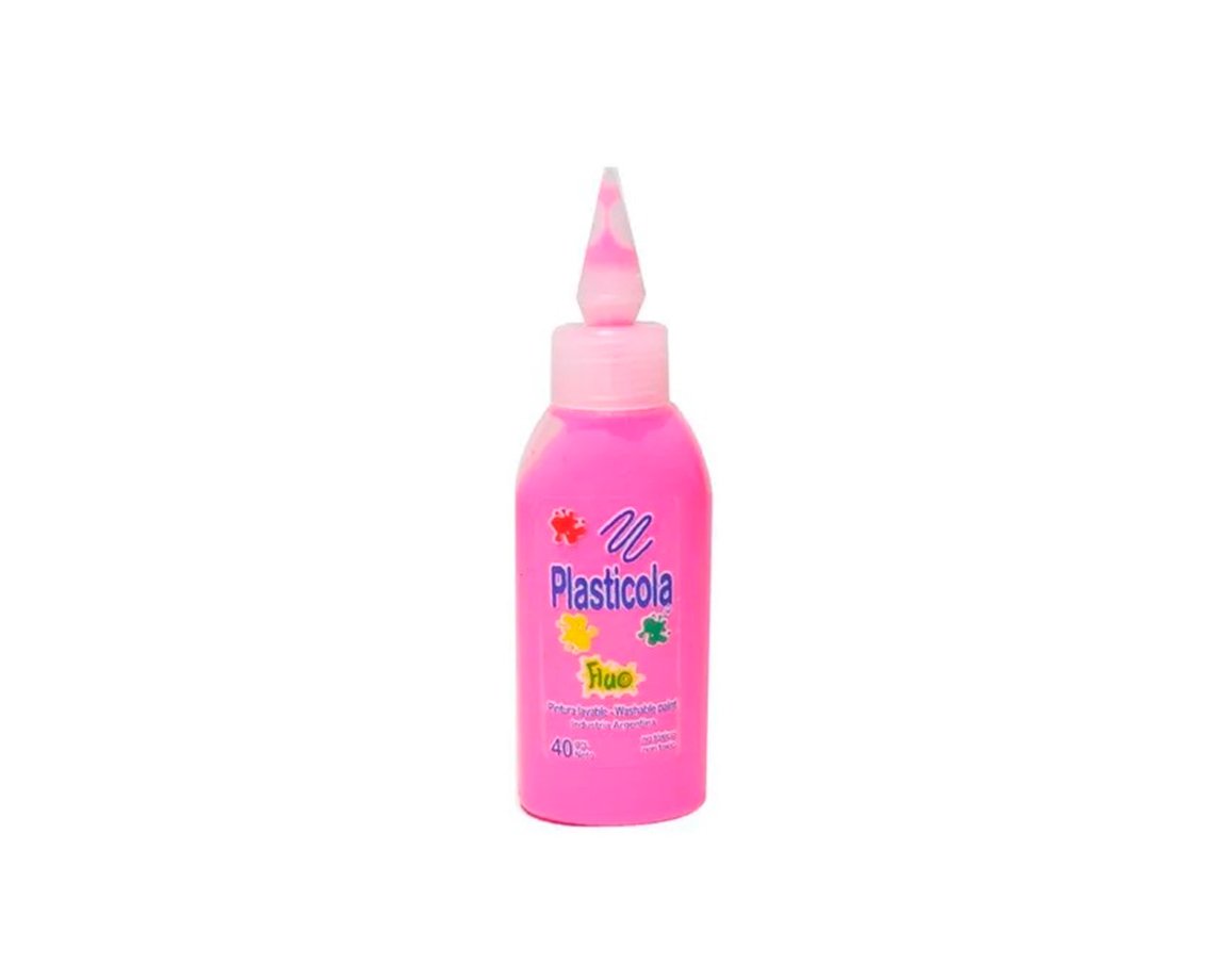 COLAS VINILICAS PLASTICOLA x35 G.FLUO ROSA