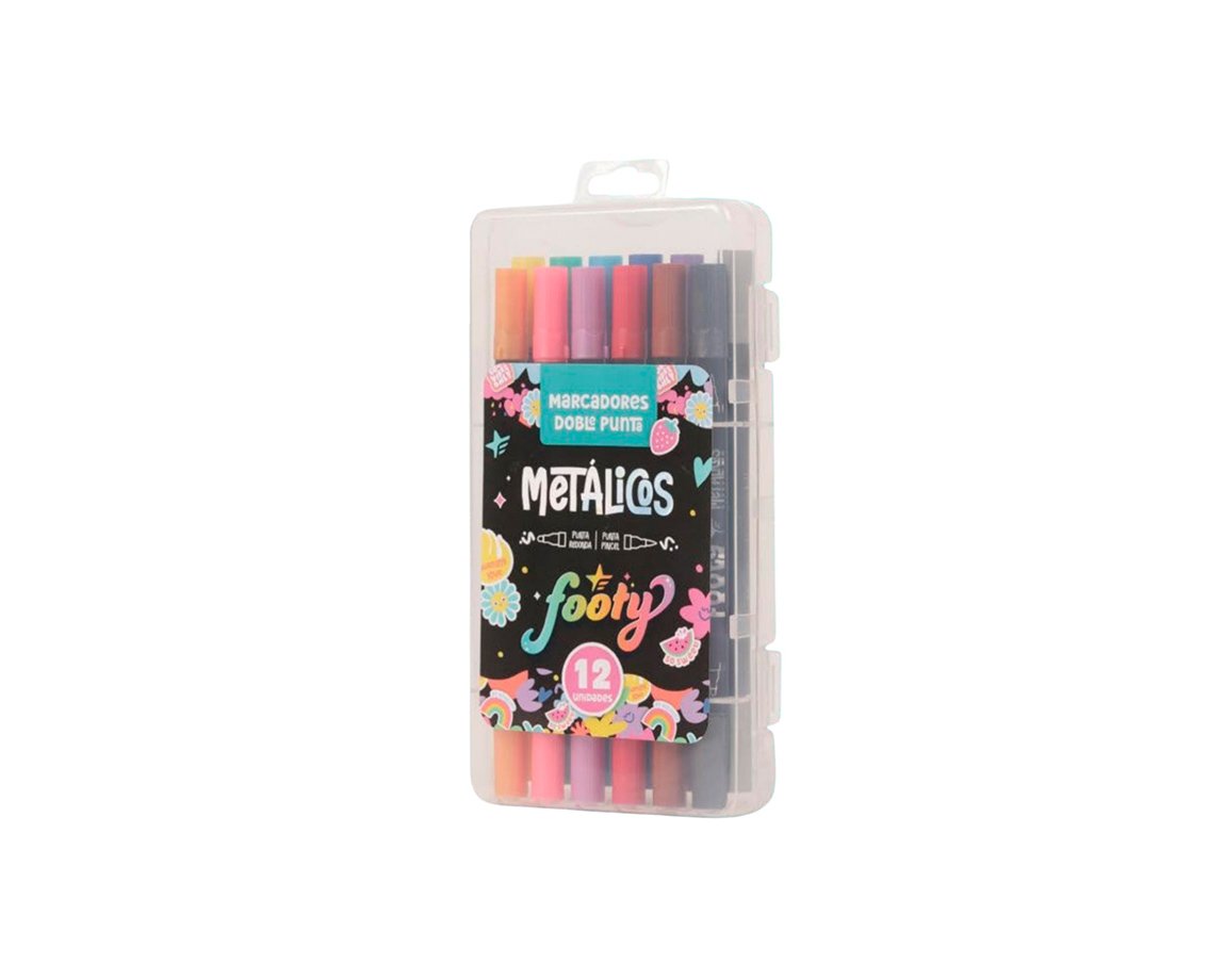 MARCADOR FOOTY LIB111 METALICOS x12 COL
