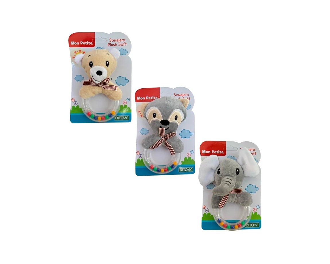 JUGUETE DITOYS 2839 SONAJEROS PLUSH SOFT MON PETITE