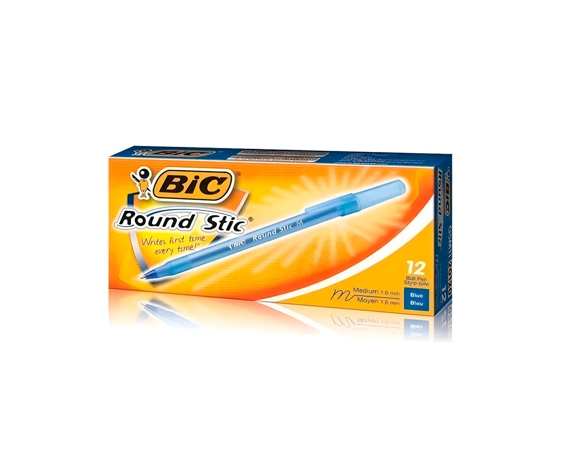 BOLIGRAFO BIC ROUND STICK AZUL