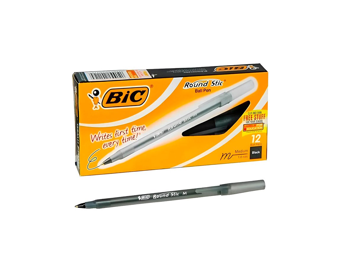 BOLIGRAFO BIC ROUND STICK NEGRO
