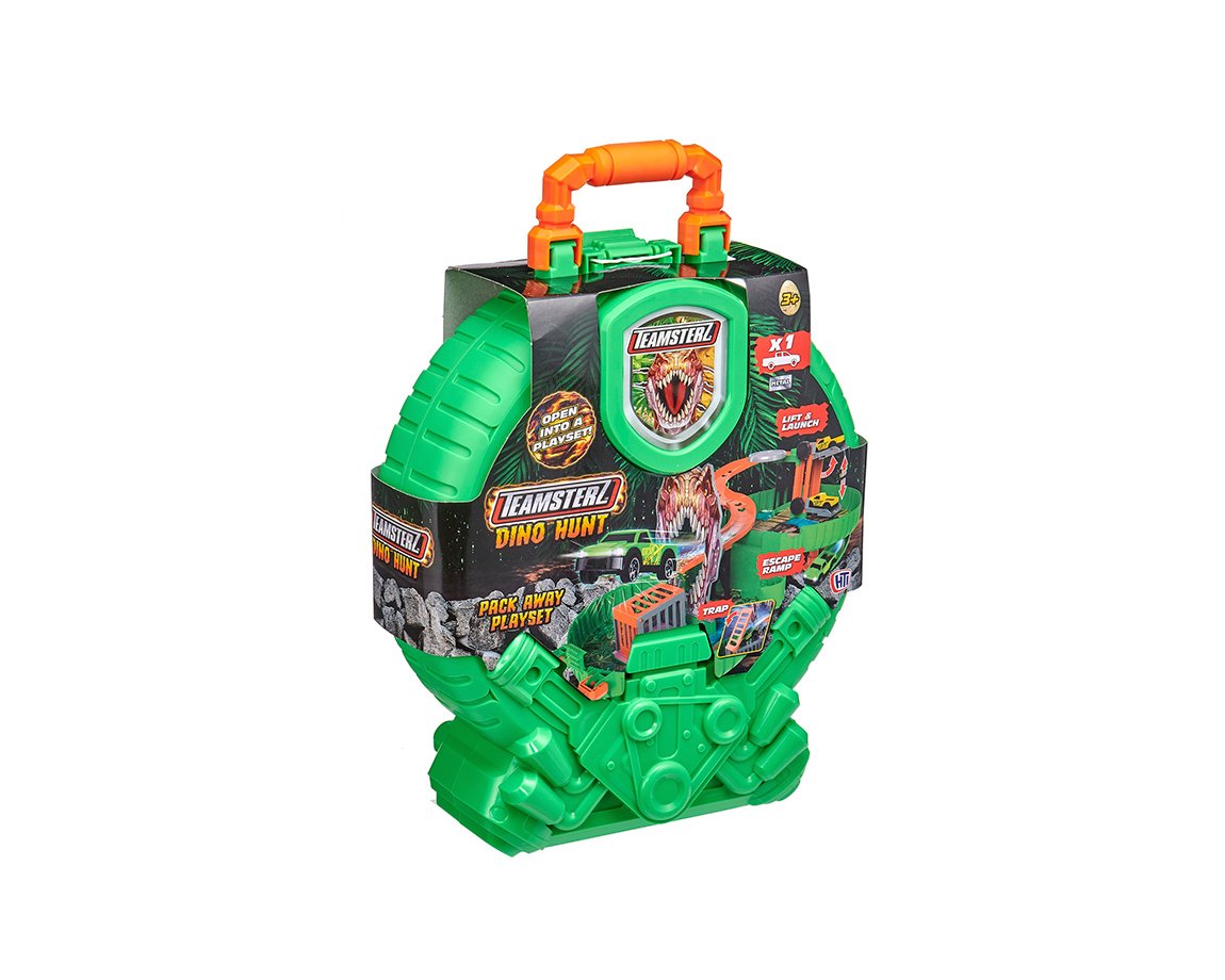 JUGUETE TEAMSTERZ 14192 PLAYSET RUEDA 18CM CACERIA DINOS