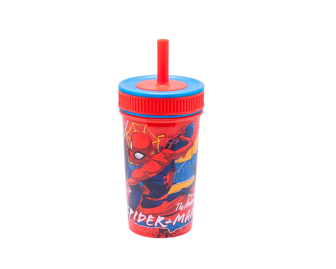 VASO SILICONA WABRO 1634 LEAK PROOF SPIDERMAN 420 ML