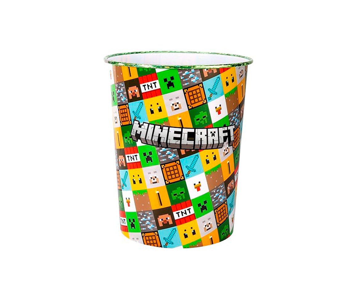 CESTO PAPELERO WABRO 1702 MINECRAFT 22X21