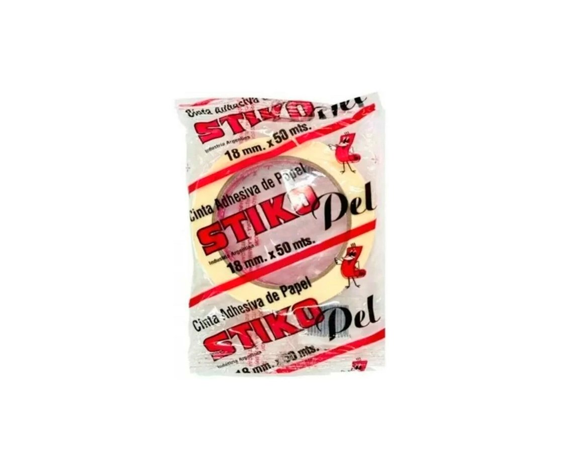 CINTA ADHESIVA STIKO PEL 18x50 MTS PAPEL