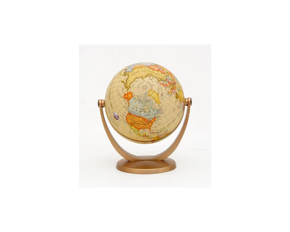 GLOBOS TERRAQUEOS 107A 10 CM B/PLAST ANTIG GLOTER