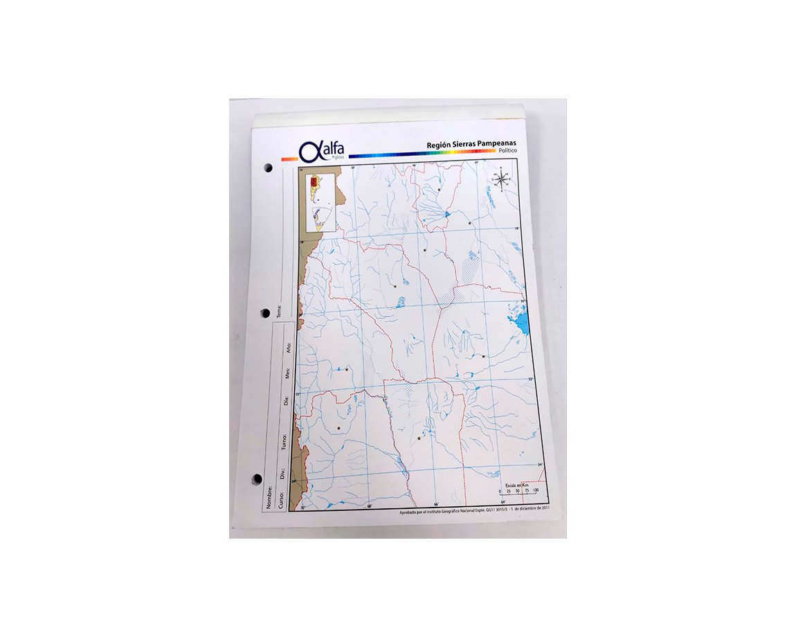 MAPAS ALFA Nro 3 POLITICO REGION SIERRAS PAMP