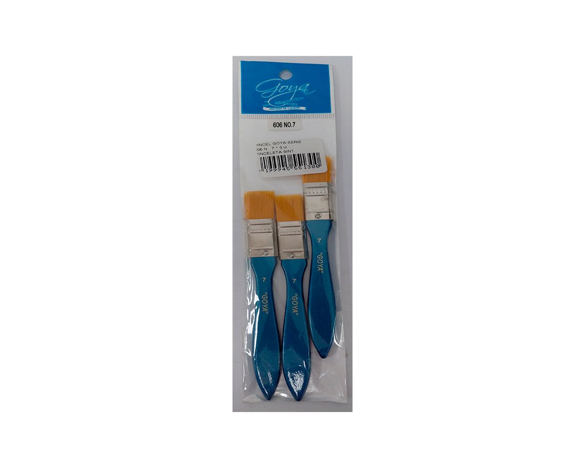 PINCEL GOYA S-606 N° 7 PINCELETA SINT. x3 UNID