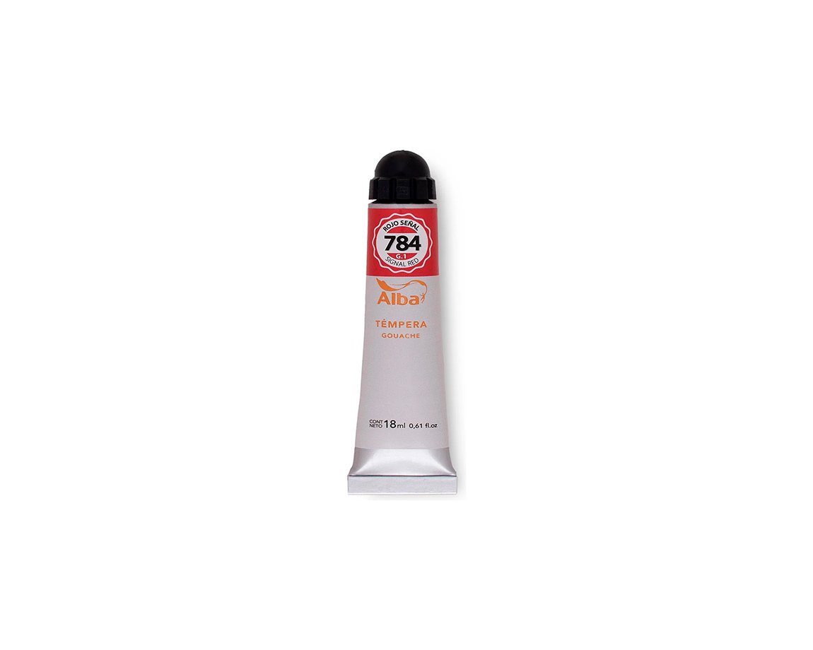 TEMPERA ALBA 6x18 784 ROJO SEÑAL