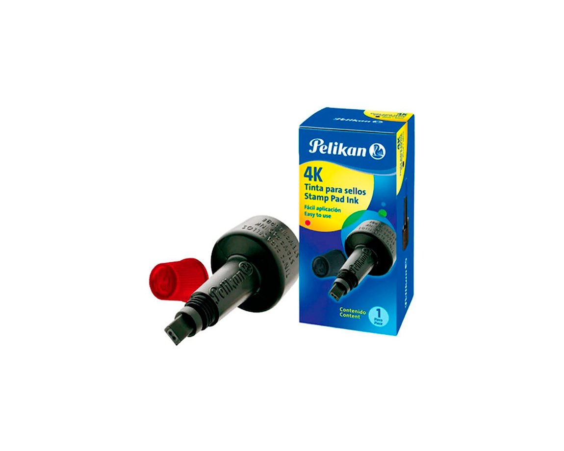 TINTA PELIKAN P/SELLOS 4K 30 CC. x U. ROJO