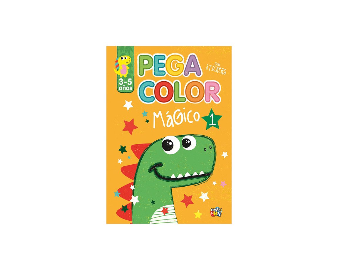 LIBROS SCHOOL FUN PLOW LIST-376 PEGA COLOR C/STICKERS MAGICO 1