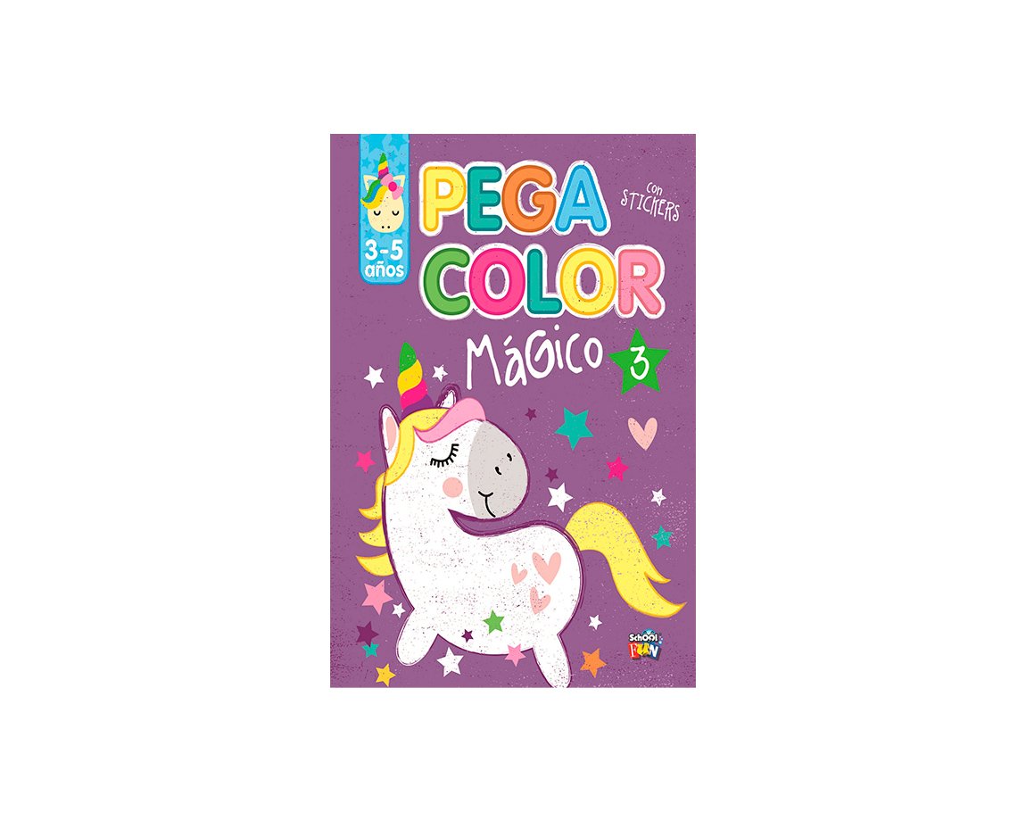 LIBROS SCHOOL FUN PLOW LIST-378 PEGA COLOR C/STICKERS MAGICO 3