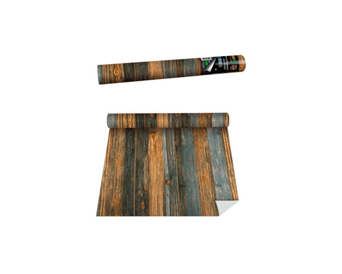 AUTOADHESIVO ROLLO LAMA 5008 MADERA TABLAS VINTAGE x10M