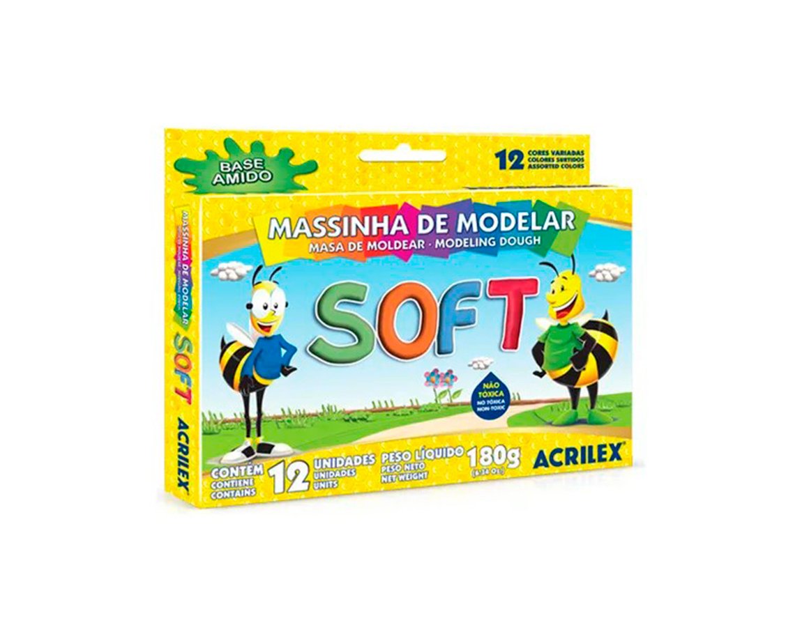 MASA ACRILEX KIMELEKA PLASTILINA x180 GS x 12 COL.