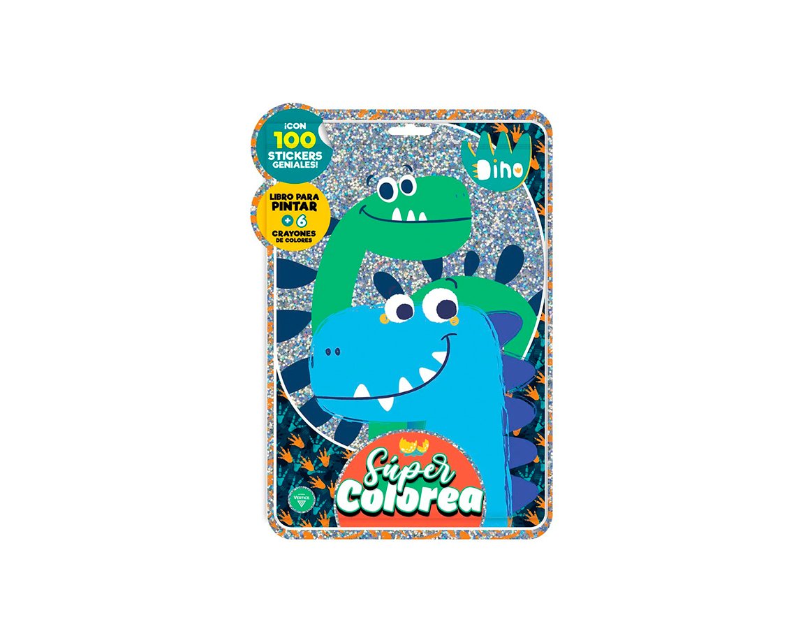 LIBROS VERTICE 5903 DINO SUPER COLOREA