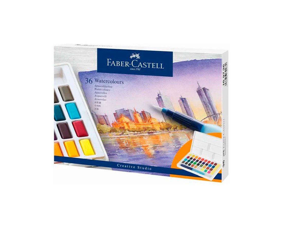 ACUARELA FABER ART CREATIVE ESTUCHE x 36 COLORES 169736