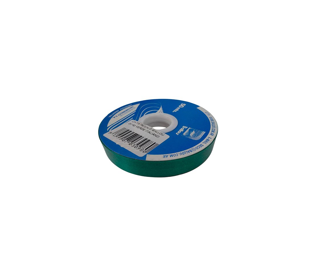 CINTA REGALO BALLOU 10x25 VERDE ITALIANO