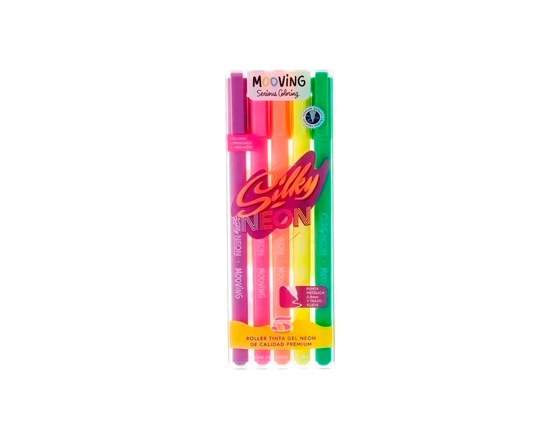BOLIGRAFO MOOVING COLORING 3071205 GEL x 5 U. NEON