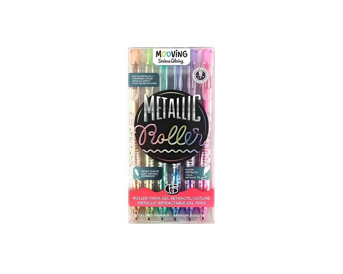 BOLIGRAFO MOOVING COLORING 3081306 GEL x 6U. R.OUTLINER