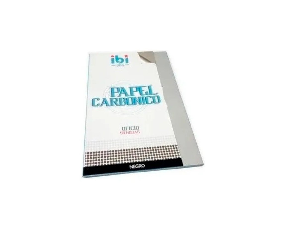 CARBONICOS IBI PAPEL OFICIO x 50 HOJAS NEGRO
