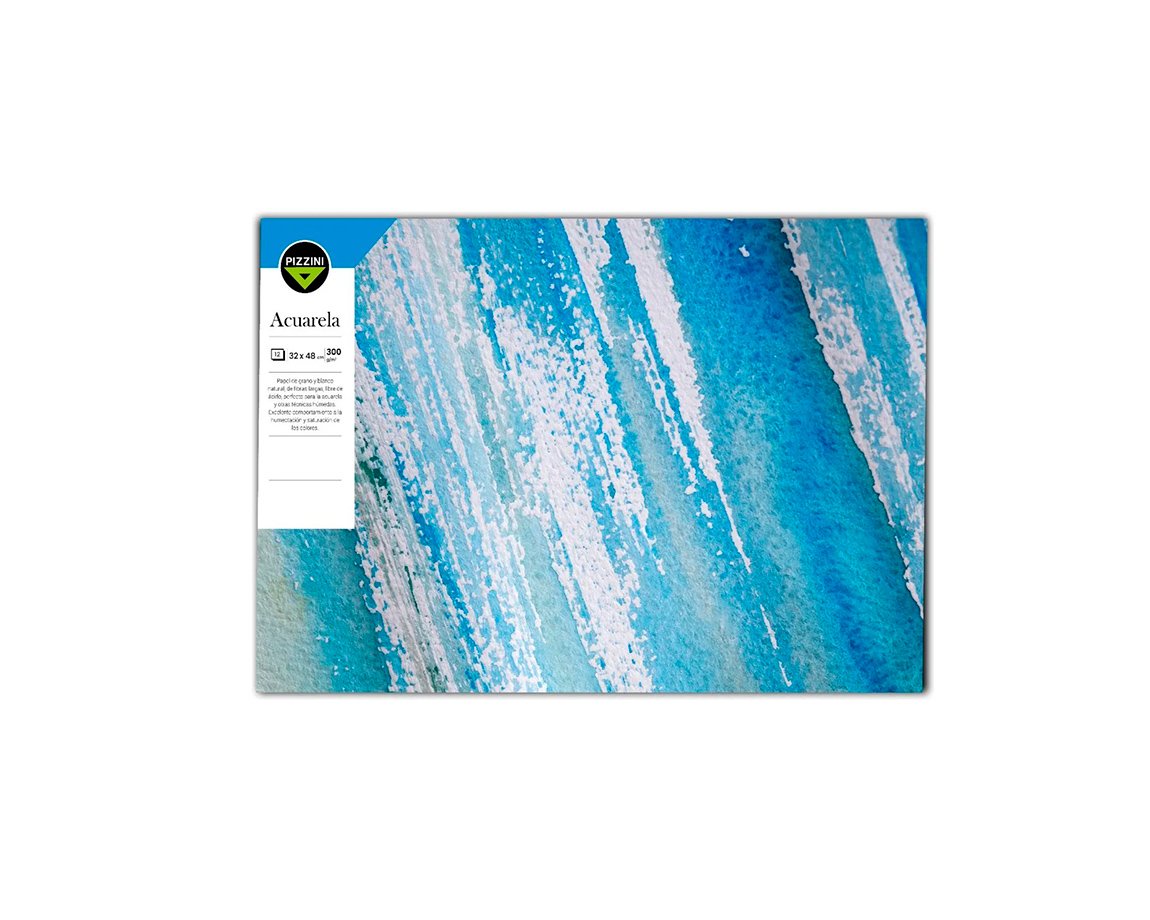 BLOCK PIZZINI ACUARELA EMBLOC. 32x48 300 gs x 12 HOJAS -PBACUAx12F-