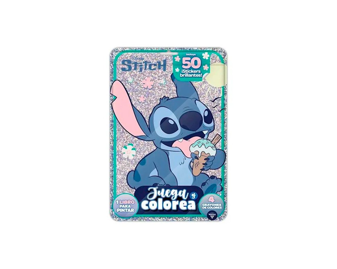 LIBROS VERTICE 6275 STITCH JUEGA Y COLOREA