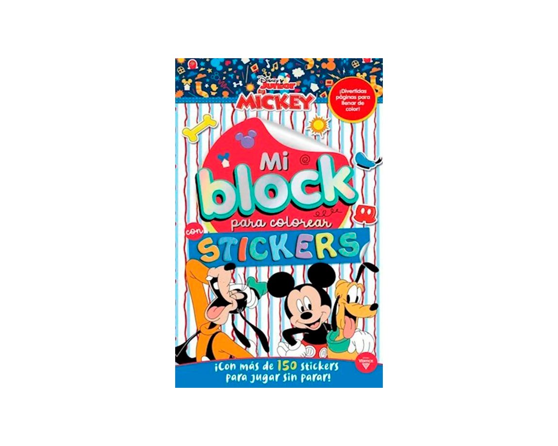 LIBROS VERTICE 6195 MICKEY MI BLOCK PARA COLOREAR
