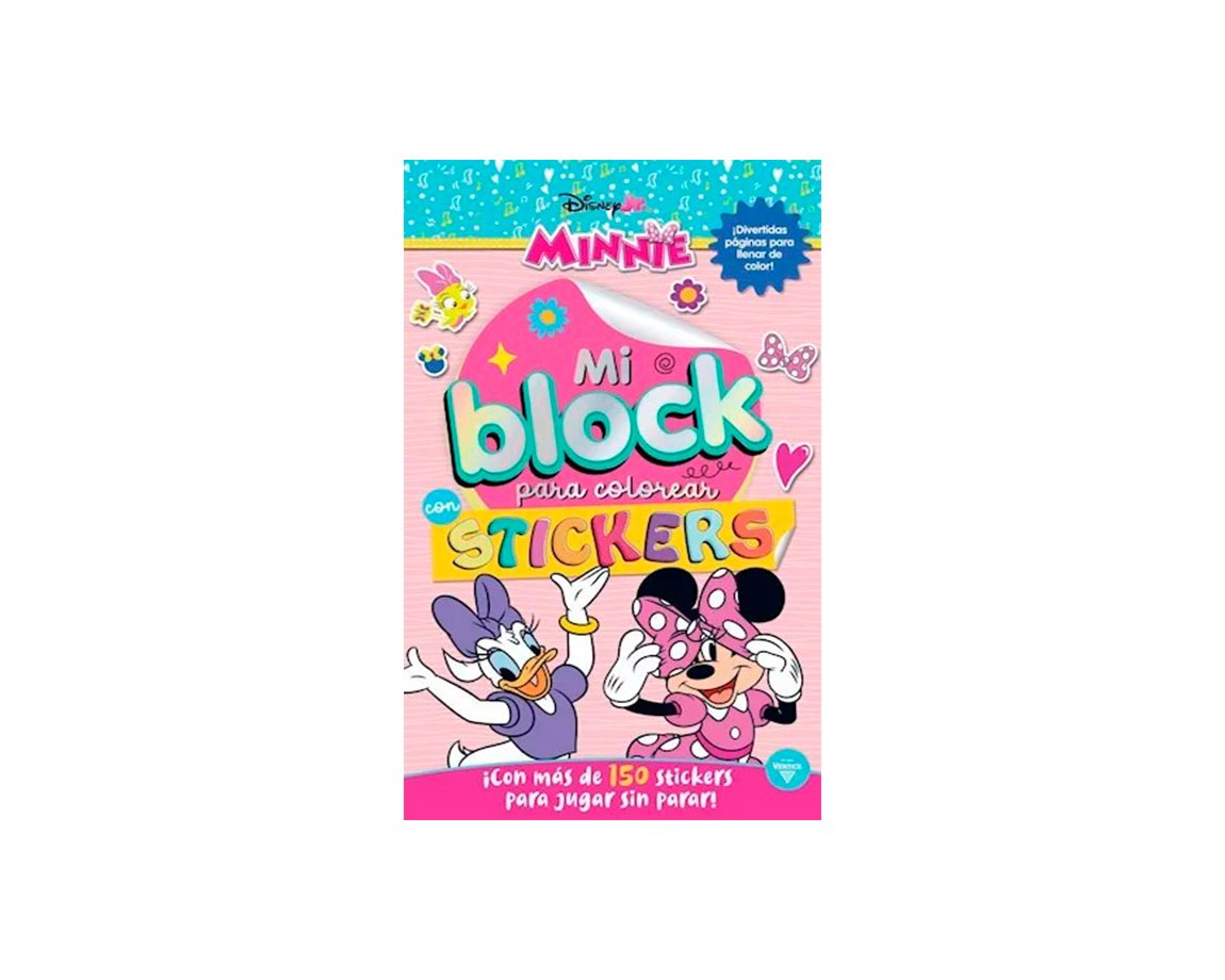 LIBROS VERTICE 6196 MINNIE MI BLOCK PARA COLOREAR
