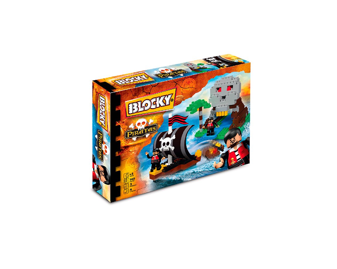 JUGUETE RASTI 01-0638 BLOCKY ISLA PIRATA 140 PIEZAS