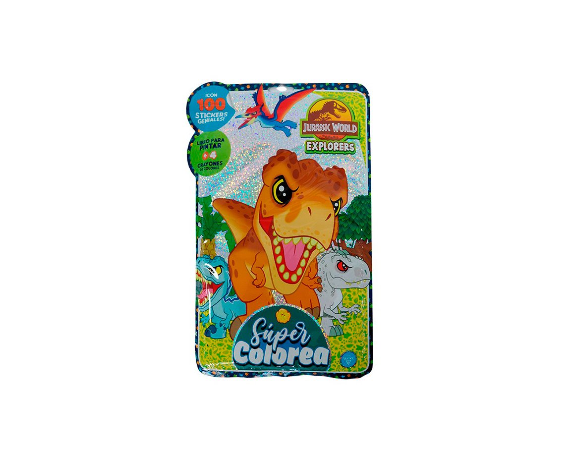 LIBROS VERTICE 6283 SUPER COLOREA JURASICK