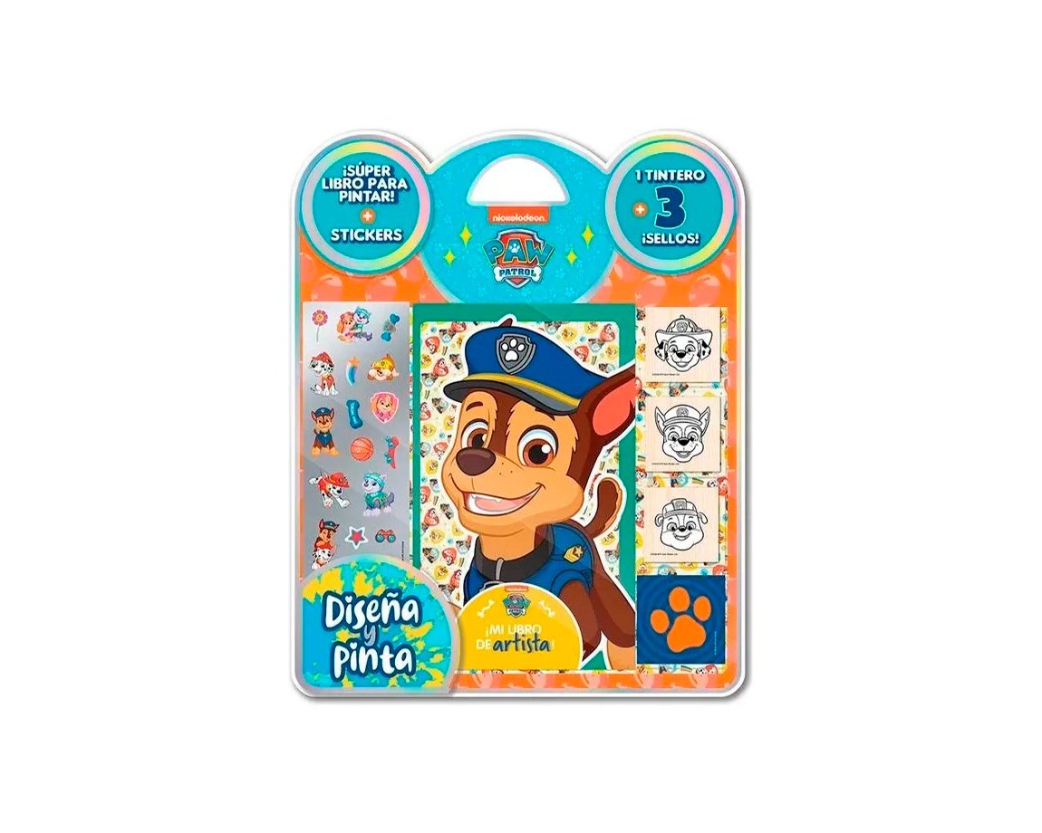 LIBROS VERTICE 6306 DISEÑA Y PINTA n°1 PAW PATROL