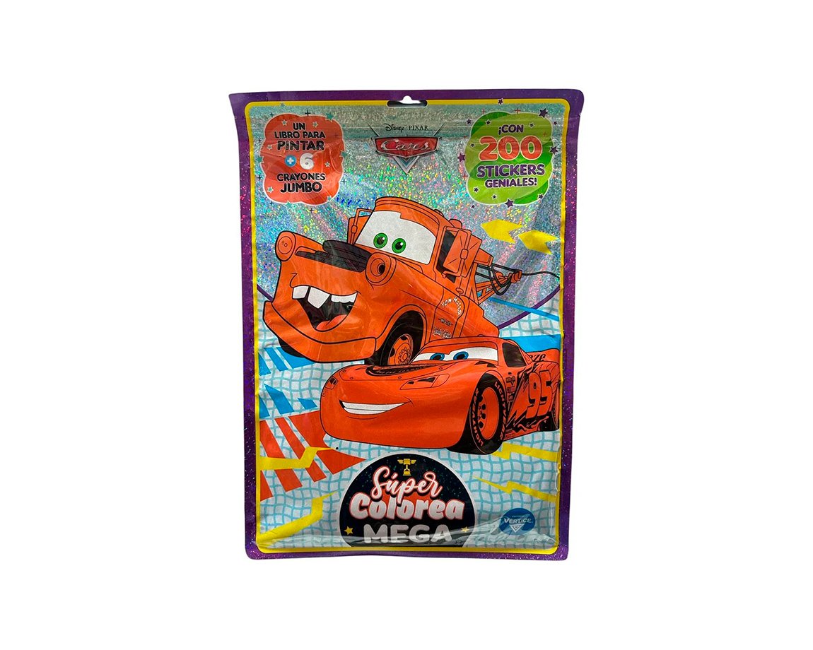 LIBROS VERTICE 6292 MEGA SUPER COLOREA N°3 CARS