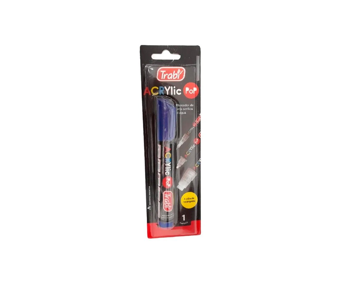 MARCADOR TRABI ACRYLIC POP AZUL AA4M 02