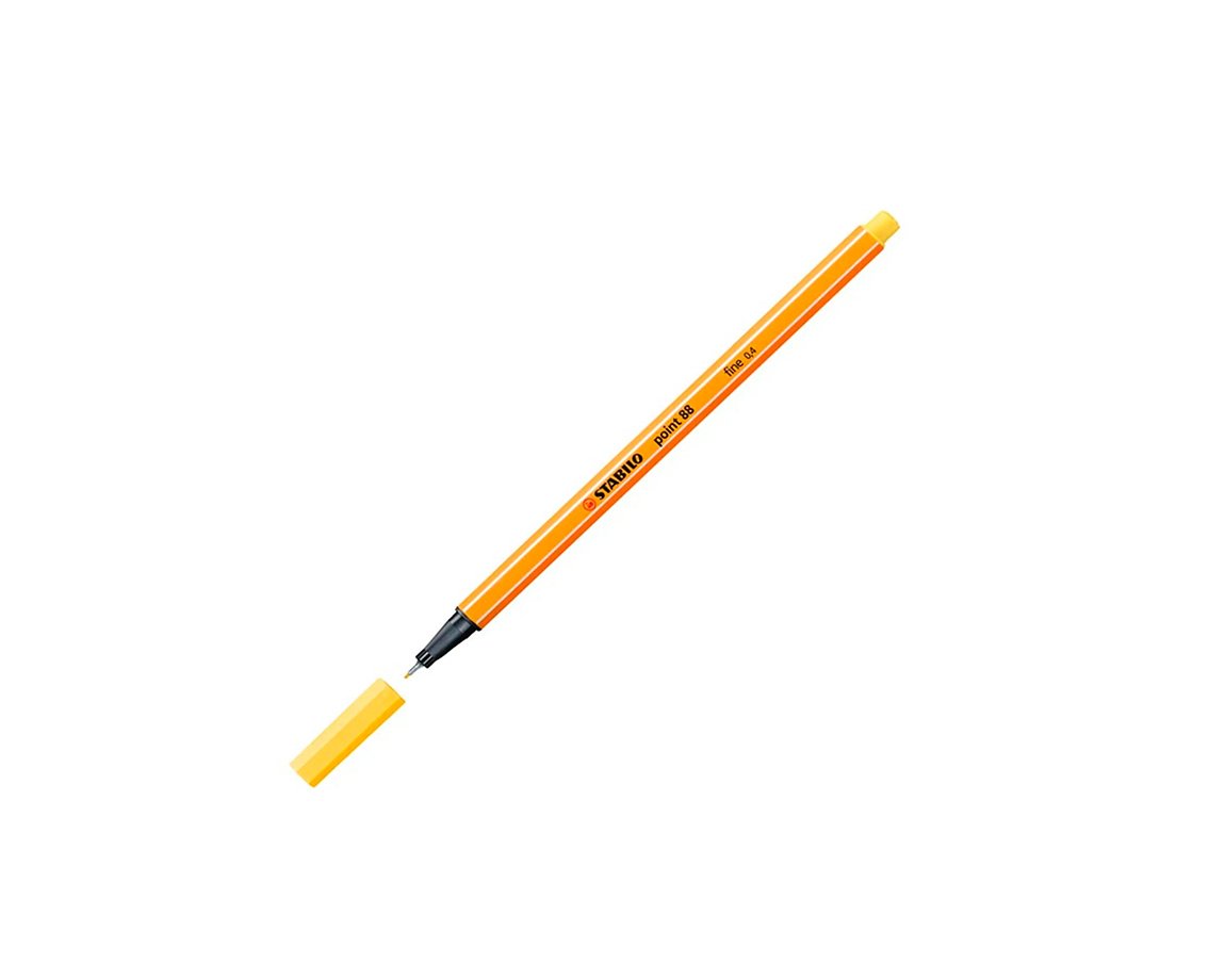 MICROFIBRA STABILO POINT 88/024 xUND AMARILLO FLUO