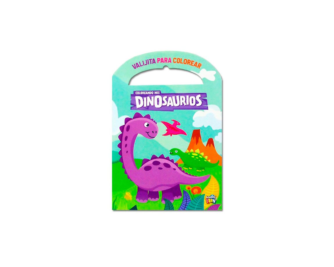 LIBROS SCHOOL FUN PLOW LIST-402 MI VALIJITA PARA COLOREAR MIS DINOSAURIOS