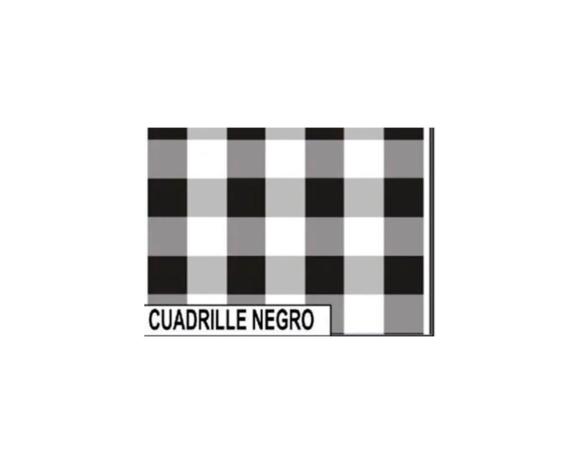 PAPEL PLASTIF. NEW PAPER  CUADRILLE NEGRO